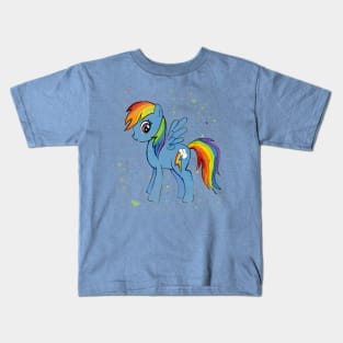 Rainbow Dash Watercolor Kids T-Shirt